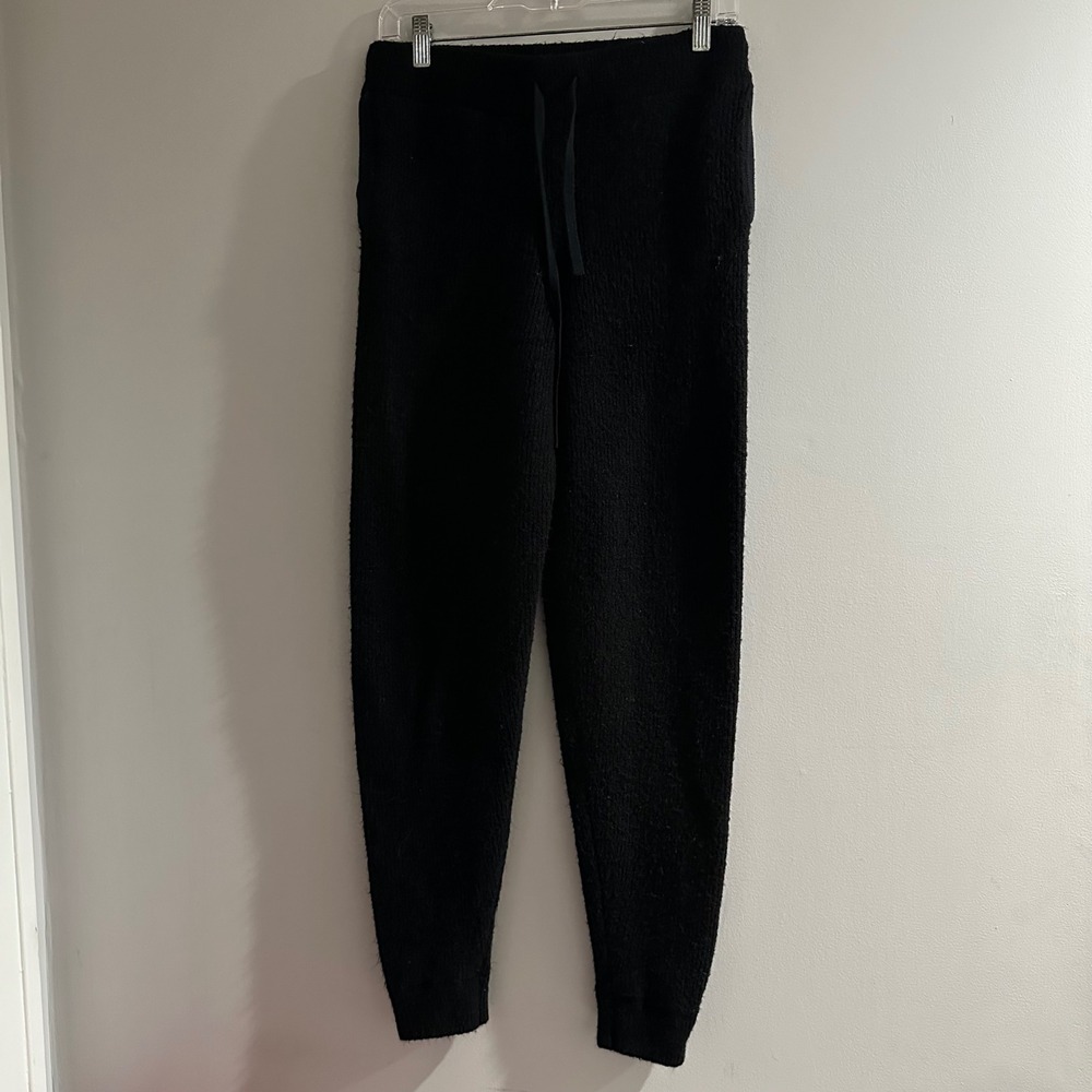 Express Black Knit‎ Jogger Pants Cozy Textured Lounge Wear Size S